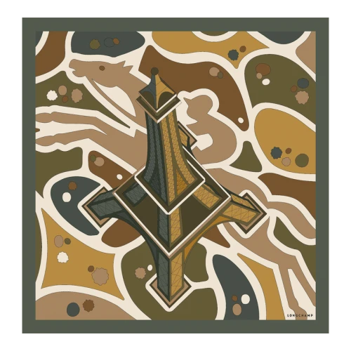 Silk Scarf 70 Equestrian Tower