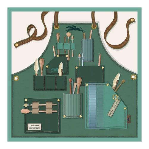 Silk scarf 50x50 Longchamp Worker