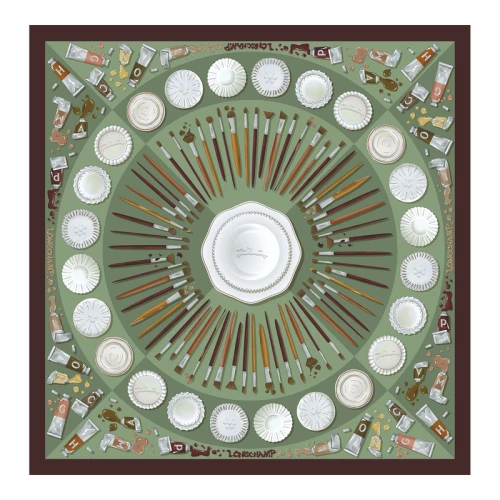 Silk scarf 70x70 Palette d'Artiste
