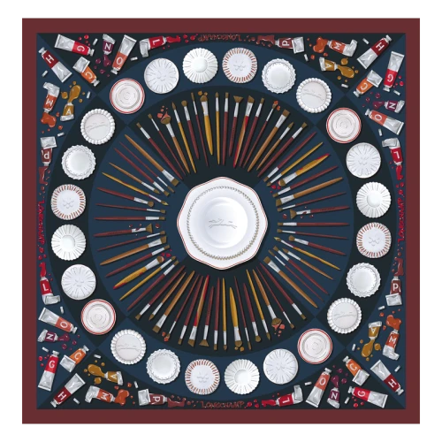 Silk scarf 70x70 Palette d'Artiste