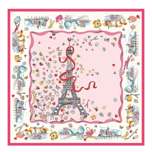 Silk scarf 50x50 Equestrian Tower