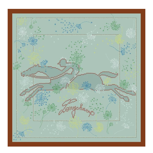 Silk scarf 50 Douce Cavalcade