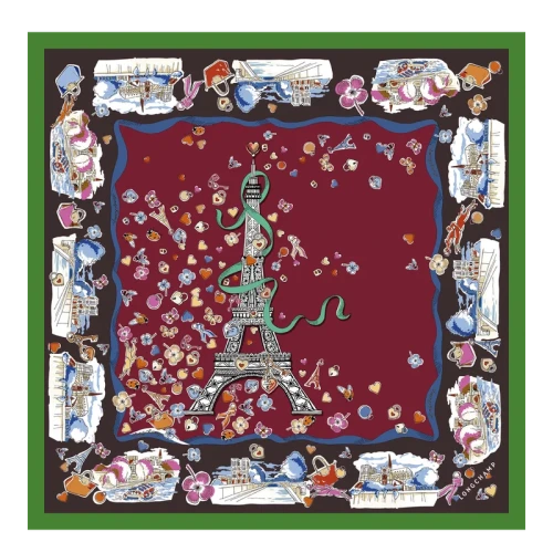 Silk scarf 50x50 Equestrian Tower