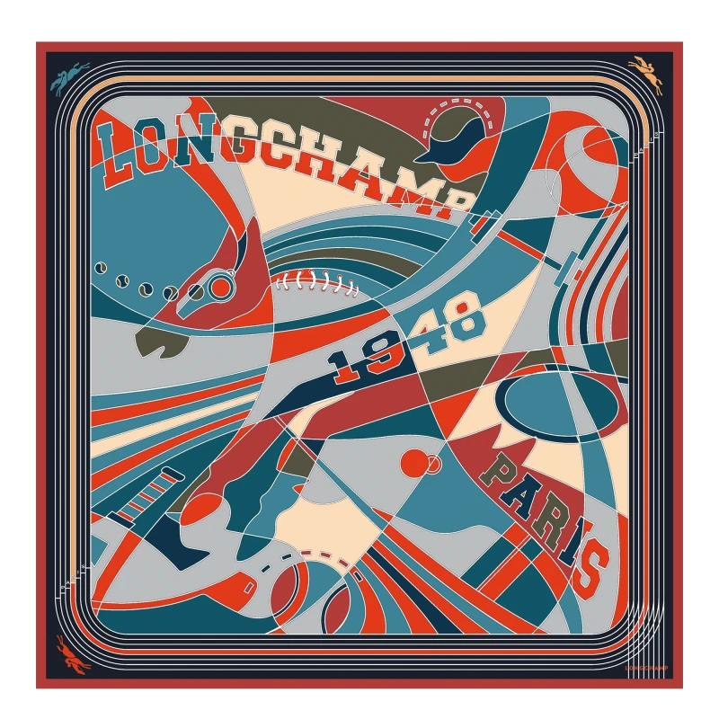 Longchamp silk scarf 2025