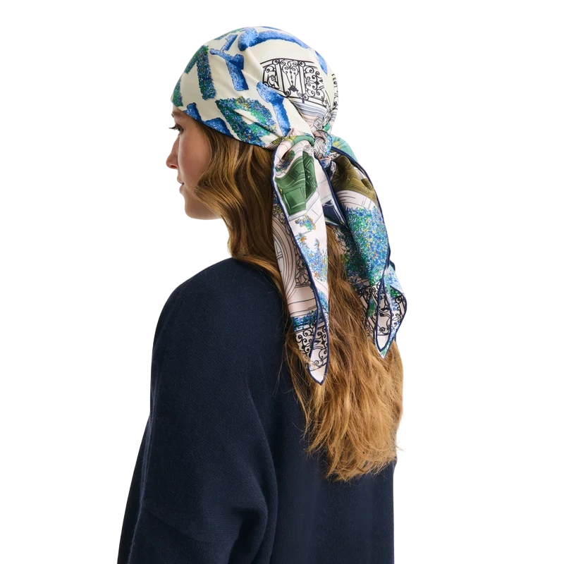 Silk scarf 90x90 Jardin Parisien