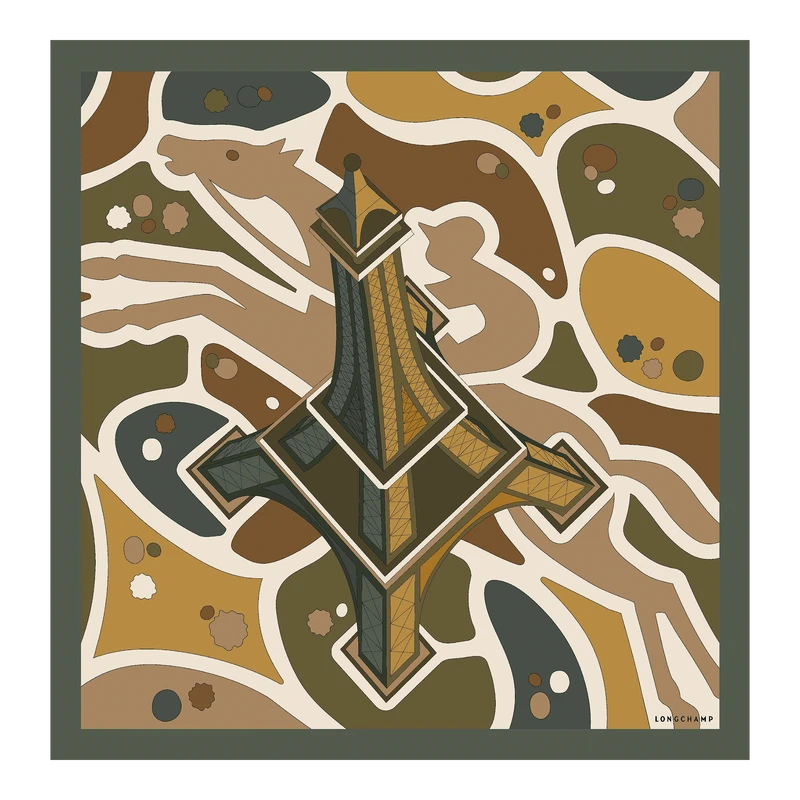 Silk Scarf 70 Equestrian Tower