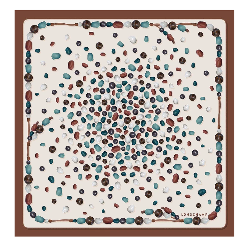 Silk scarf 50x50 Perles de Paris