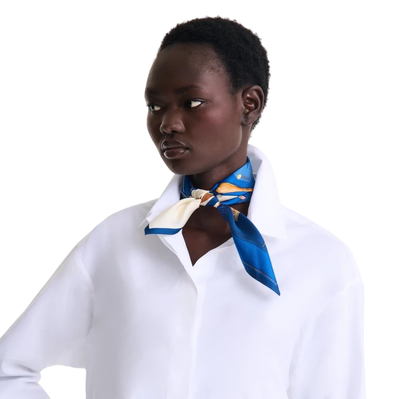 Silk scarf 50x50 Longchamp Worker
