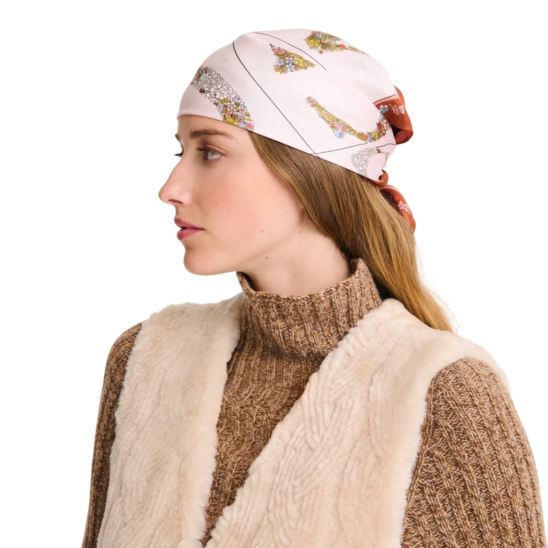 Silk scarf 50x50 Le Jardin Longchamp