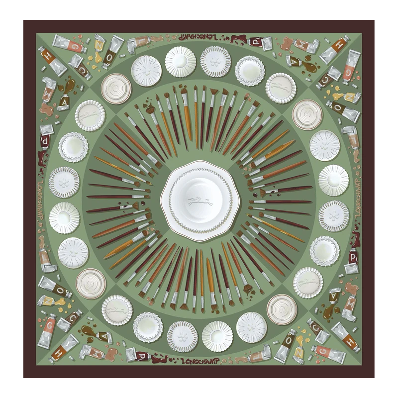 Silk scarf 70x70 Palette d'Artiste