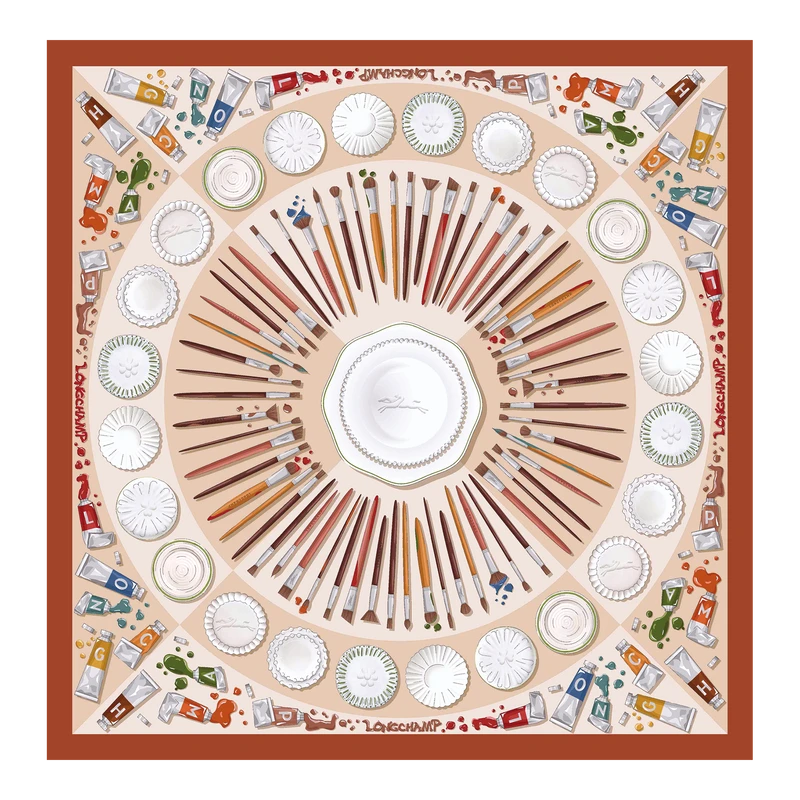 Silk scarf 70x70 Palette d'Artiste