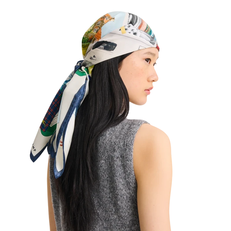 Silk scarf 90x90 L'Echappée belle