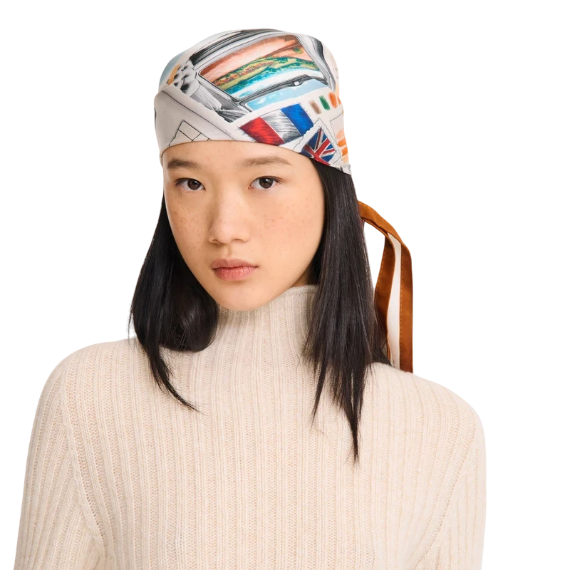 Silk scarf 90x90 L'Echappée belle