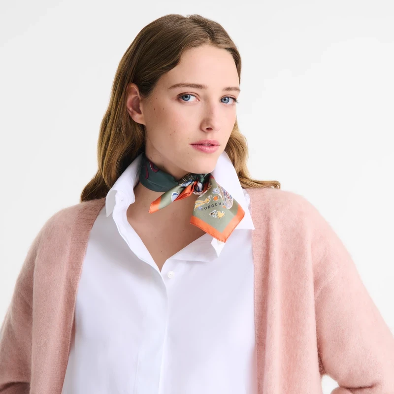 Silk scarf 50x50 Equestrian Tower