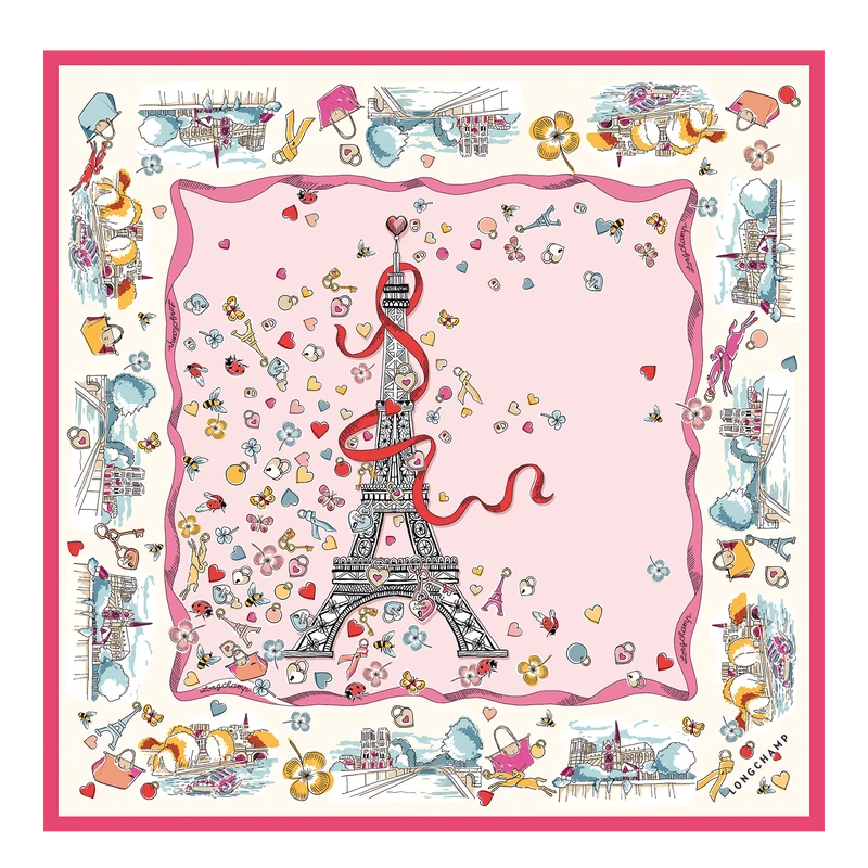 Silk scarf 50x50 Equestrian Tower