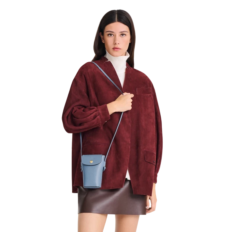 Phone case with leather lace Épure