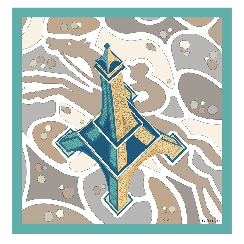 Silk Scarf 70 Equestrian Tower