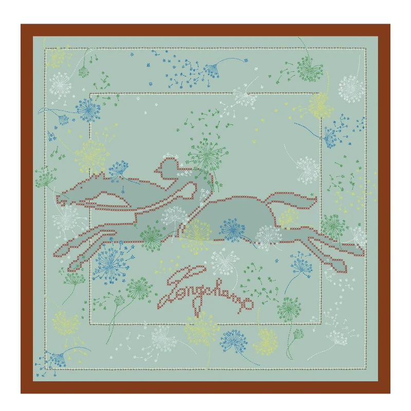 Silk scarf 50 Douce Cavalcade