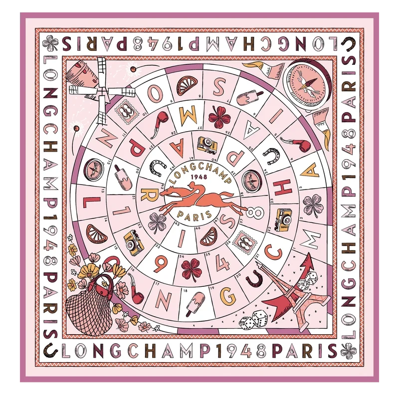 Silk scarf 90 Le Jeu de Cheval