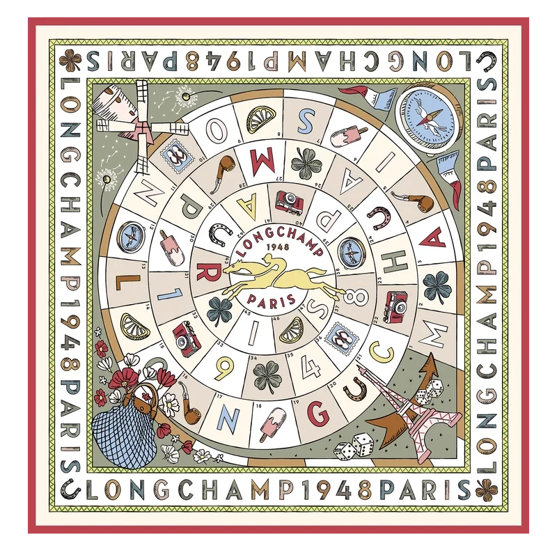 Silk scarf 90 Le Jeu de Cheval